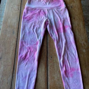 FORTIFY GEAR 7/8 DIRE LEGGINGS Pink Tie Dye Size Medium